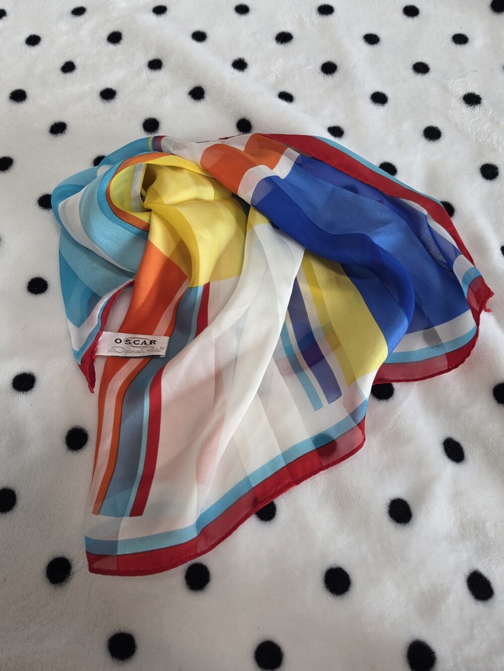 Vintage Oscar De La Renta Square Silk Scarf